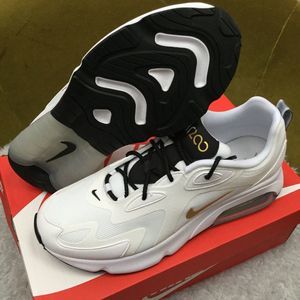 Nike AIR MAX 200 White Golden Logo 10.5